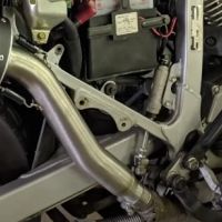 Exhaust compatible with Honda Transalp XL600V 1996-1999, Ghisa , Slip-on exhaust including removable db killer and link pipe 