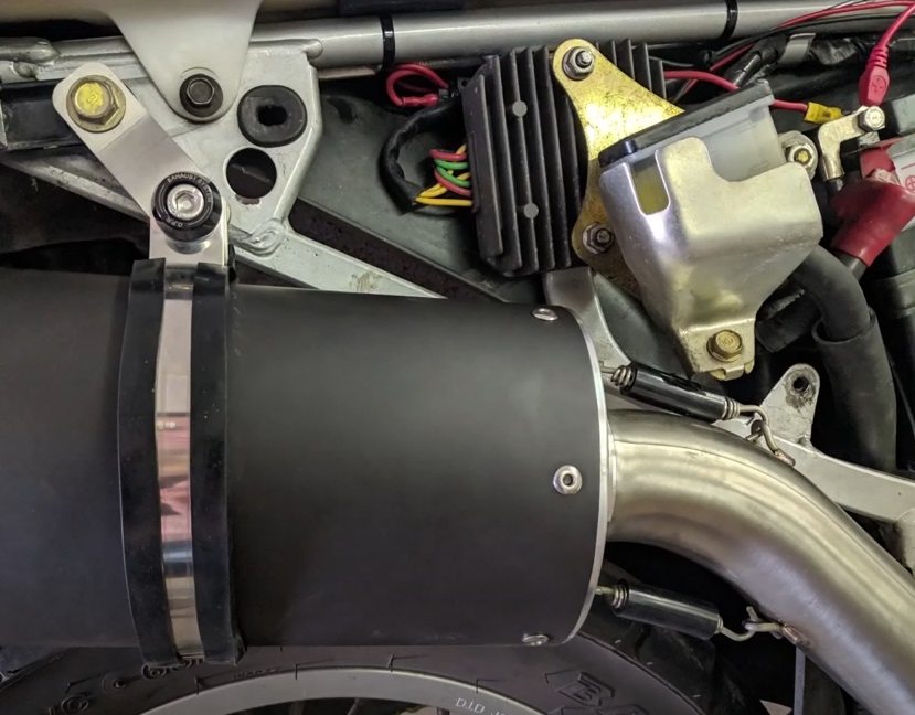 Exhaust compatible with Honda Transalp XL600V 1996-1999, Ghisa , Slip-on exhaust including removable db killer and link pipe 