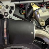 Exhaust compatible with Honda Transalp XL600V 1996-1999, Ghisa , Slip-on exhaust including removable db killer and link pipe 