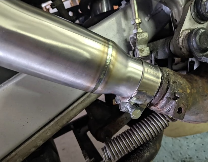 Exhaust compatible with Honda Transalp XL600V 1996-1999, Ghisa , Slip-on exhaust including removable db killer and link pipe 
