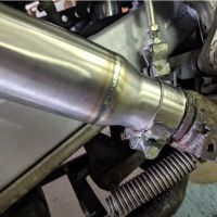 Exhaust compatible with Honda Transalp XL600V 1996-1999, Ghisa , Slip-on exhaust including removable db killer and link pipe 
