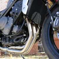 Exhaust compatible with Triumph Trident 660 2021-2024, Deeptone Inox, Full system exhaust, including removable db killer 