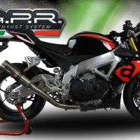 Exhaust compatible with Aprilia Rsv4 1000 2017-2020, M3 Inox , Slip-on exhaust including link pipe and removable db killer 