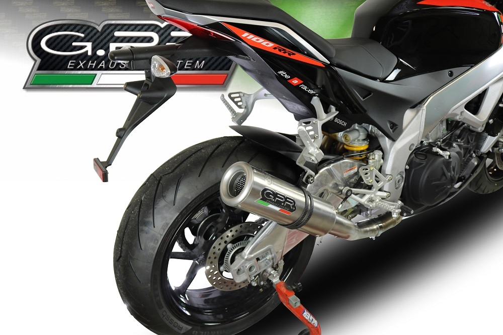 Exhaust compatible with Aprilia Rsv4 1000 2017-2020, M3 Inox , Slip-on exhaust including link pipe and removable db killer 