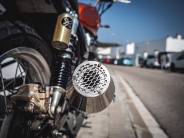 GPR escape compatible con  Yamaha Xj 600 Diversion 1984-1991, Ultracone Inox Cafè Racer, Silencioso homologado universal, con db killer desmontable sin tubo de conexión 