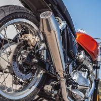 Exhaust compatible with Kawasaki Gpz 500 1988-2003, Ultracone Inox Cafè Racer, Universal silencer, including removable db killer, without link pipe 