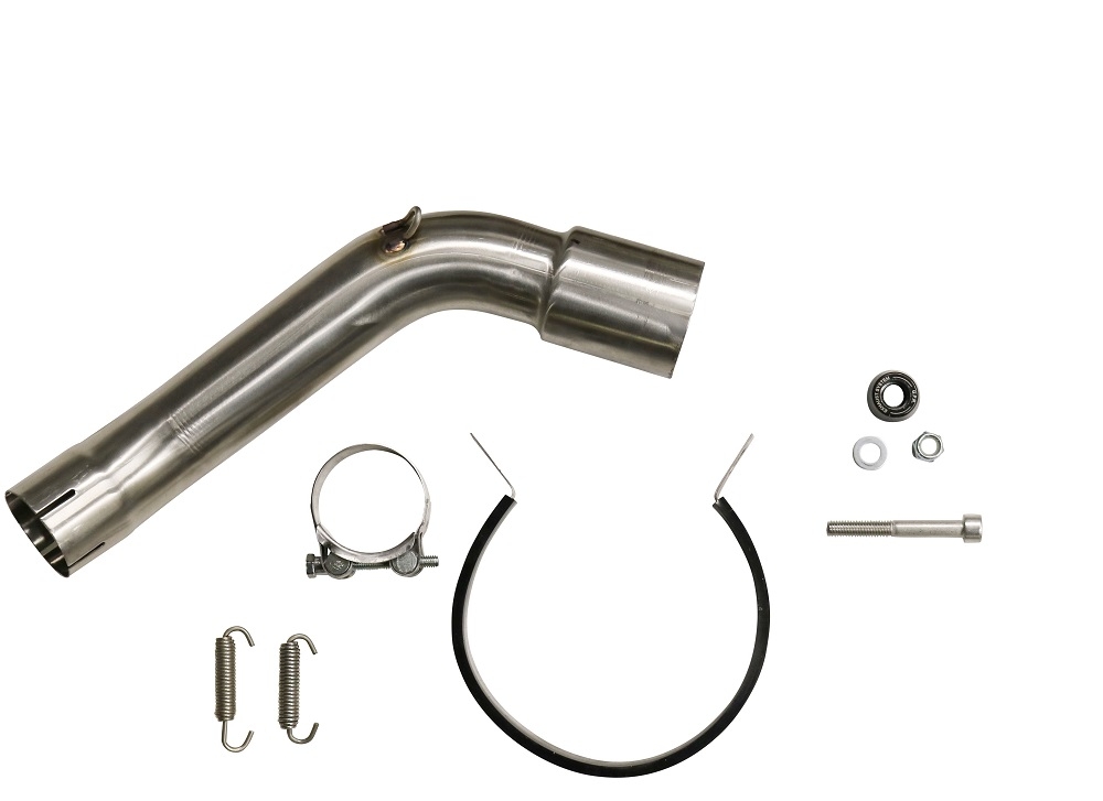 Exhaust compatible with Kawasaki Versys 1000 2019-2020, Dual Poppy, Slip-on exhaust including removable db killer and link pipe 