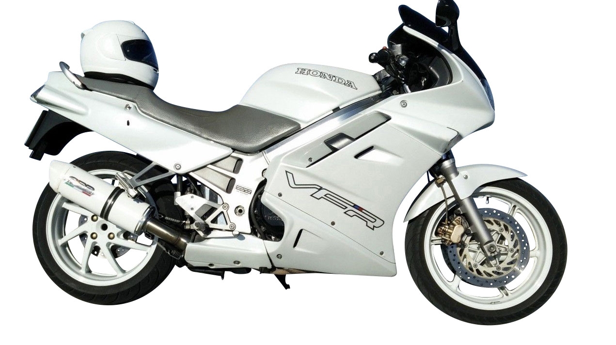 GPR exhaust compatible with Honda VFR750F 1990-1993, Albus Ceramic, Slip-on exhaust including removable db killer and link pipe, EPA-compliant 