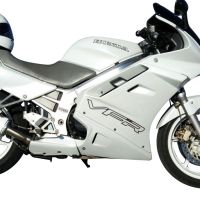 GPR exhaust compatible with Honda VFR750F 1990-1993, Albus Ceramic, Slip-on exhaust including removable db killer and link pipe, EPA-compliant 