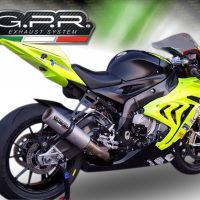 Exhaust compatible with Bmw S1000RR 2010-2014, M3 Titanium Natural, Full system exhaust, including removable db killer 