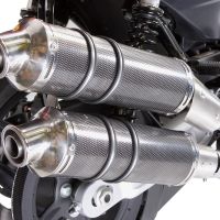 GPR escape compatible con  Harley Davidson Xr 1200 2008-2012, Poppy Tondo, Par de terminales de escape homologados, con db killer extraíbles y tubos de conexión específicos 