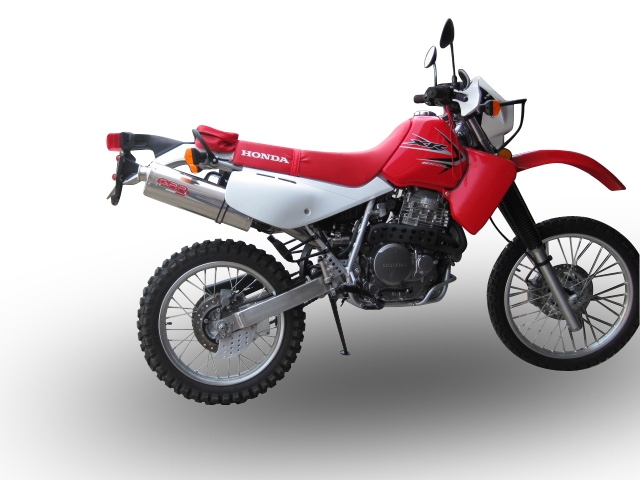 Exhaust compatible with Kawasaki KLR650 KLR650 R-C 1988-2025, Trioval, Slip-on exhaust including link pipe and removable db killer 
