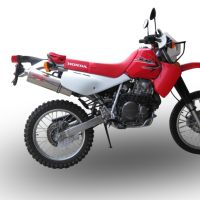Exhaust compatible with Kawasaki KLR650 KLR650 R-C 1988-2025, Trioval, Slip-on exhaust including link pipe and removable db killer 
