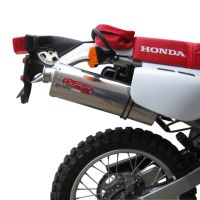 Exhaust compatible with Kawasaki KLR650 KLR650 R-C 1988-2025, Trioval, Slip-on exhaust including link pipe and removable db killer 