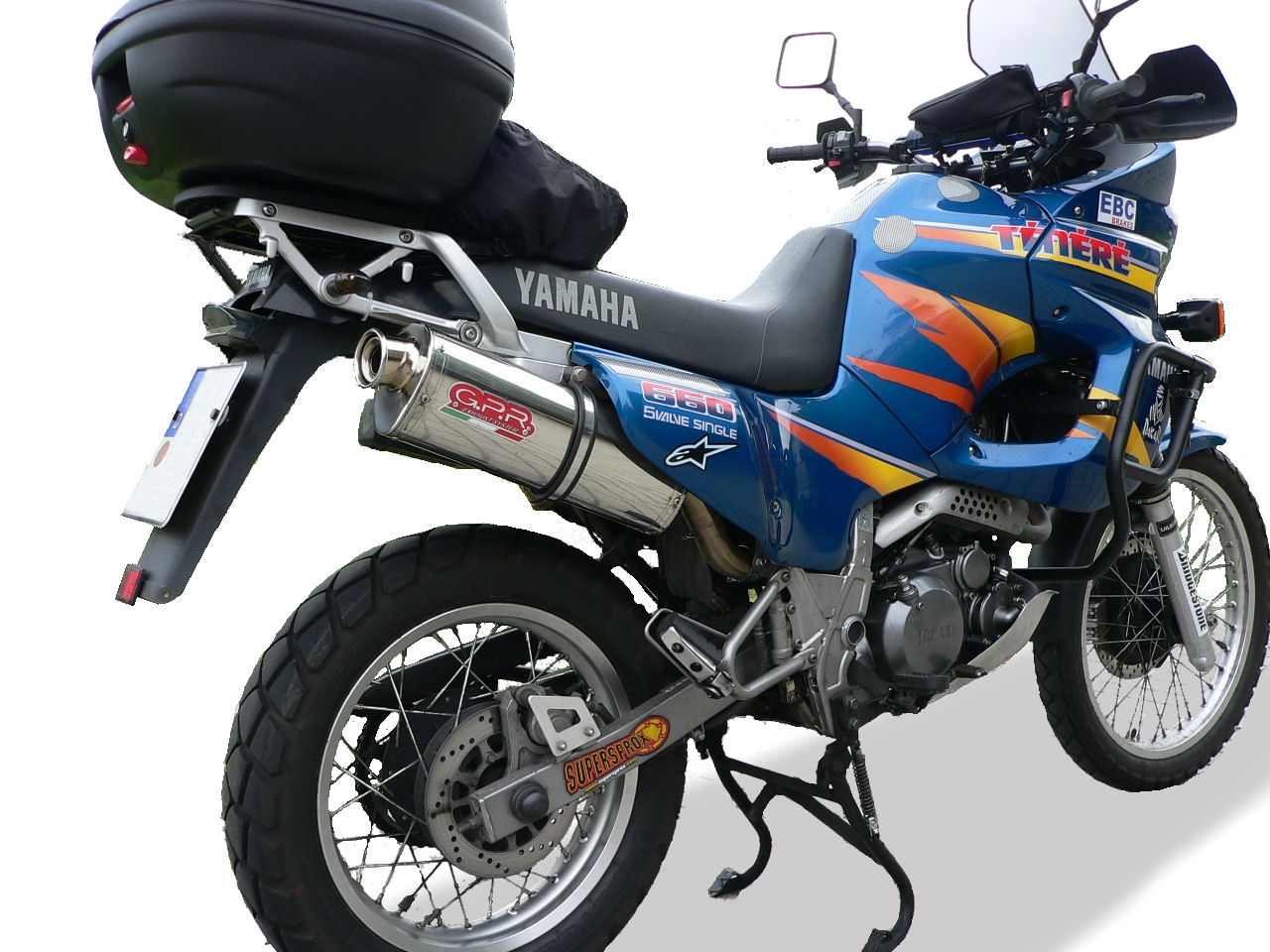 Exhaust compatible with Yamaha Xtz 660 Teneré 1991-1998, Trioval, Slip-on exhaust including removable db killer and link pipe, not EPA-compliant 