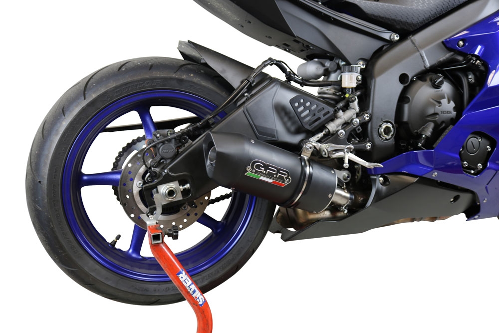 GPR exhaust compatible with Yamaha Yzf R6 2017-2025, Furore Nero, Slip-on exhaust including link pipe 