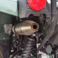 Exhaust compatible with Yamaha Grizzly 550 2007-2024, PENTACROSS INOX, Slip-on exhaust including removable db killer and link pipe, EPA-compliance NOT required 
