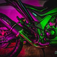 Exhaust compatible with Zontes Zt 125 G1 - U - U1 - Z2 2020-2024, Furore Nero, Full system exhaust, including removable db killer 