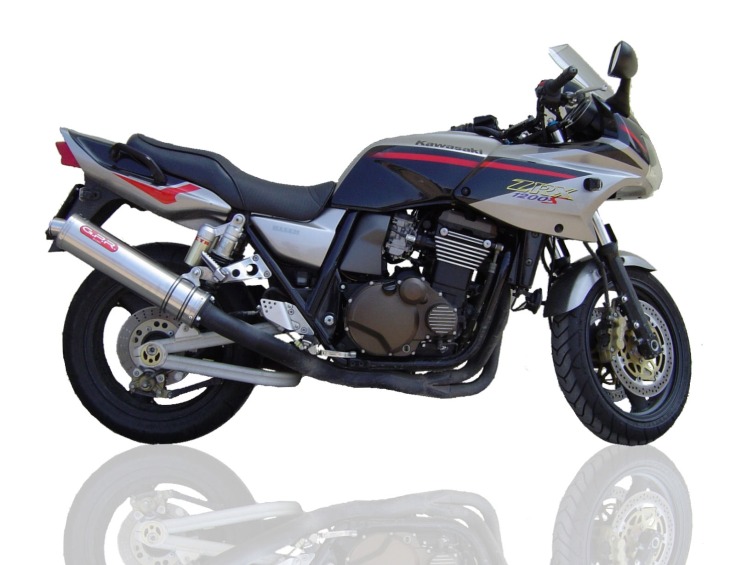 GPR exhaust compatible with Kawasaki ZRX-1100 1998-2001, Inox Tondo, Bolt-on silencer including removable db killer, EPA-compliant 