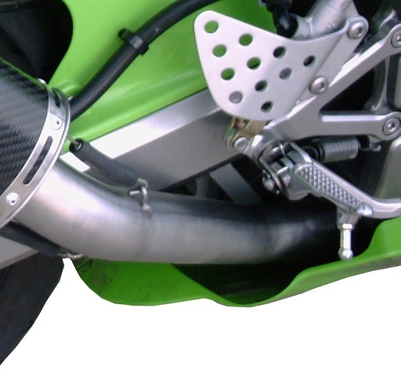 GPR exhaust compatible with Kawasaki ZX6R 636 2003-2004, Furore Poppy, Slip-on exhaust including removable db killer and link pipe, not EPA-compliant 