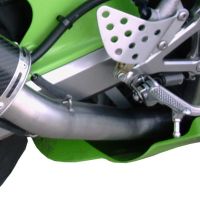 GPR exhaust compatible with Kawasaki ZX6R 636 2003-2004, Furore Poppy, Slip-on exhaust including removable db killer and link pipe, not EPA-compliant 