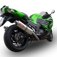 GPR exhaust compatible with Kawasaki ZX-14R 2008-2011, Trioval, Dual slip-on including removable db killers and link pipes, not EPA-compliant 