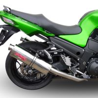 GPR exhaust compatible with Kawasaki ZX-14R 2008-2011, Trioval, Dual slip-on including removable db killers and link pipes, not EPA-compliant 