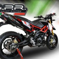 Exhaust compatible with Aprilia Dorsoduro 900 2017-2020, GP Evo4 Poppy, Dual slip-on including removable db killers and link pipes 