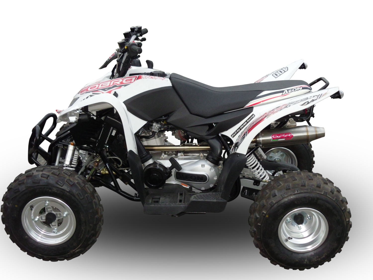 Exhaust compatible with Access Baja 450 2005-2021, Deeptone Atv, Slip-on exhaust including removable db killer and link pipe, EPA-compliance NOT required 