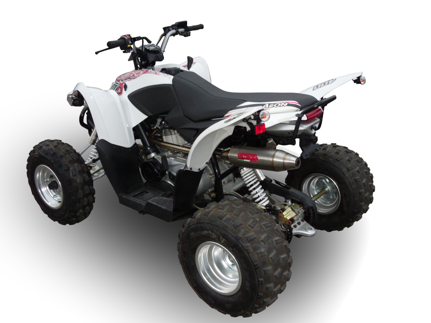 Exhaust compatible with Access Baja 450 2005-2021, Deeptone Atv, Slip-on exhaust including removable db killer and link pipe, EPA-compliance NOT required 