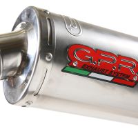 GPR escape compatible con  Hyosung Comet 125 GT - R  2003-2014, Inox Tondo, Silenciador de escape, homologado, montaje con brida específica (bolt-on), con db killer extraíble 