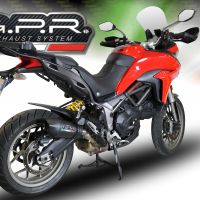 Exhaust compatible with Ducati Multistrada 950 2017-2020, GP Evo4 Black Titanium, Slip-on exhaust including removable db killer and link pipe 