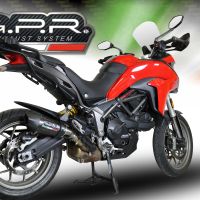 Exhaust compatible with Ducati Multistrada 950 2021-2024, GP Evo4 Poppy, Slip-on exhaust including removable db killer and link pipe 