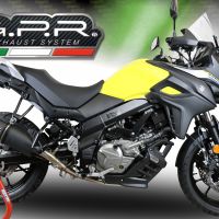 Exhaust compatible with Suzuki V-Strom 650 2021-2025, Furore Evo4 Nero, Mid-Full system exhaust including removable db killer 