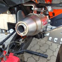 Exhaust compatible with Adly 500 Hurricane S 2005-2021, Deeptone Atv, Full system exhaust, including removable db killer, EPA-compliance NOT required 