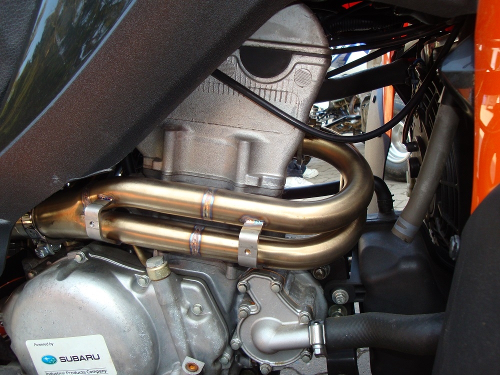 Exhaust compatible with Adly 500 Hurricane S 2005-2021, Deeptone Atv, Full system exhaust, including removable db killer, EPA-compliance NOT required 