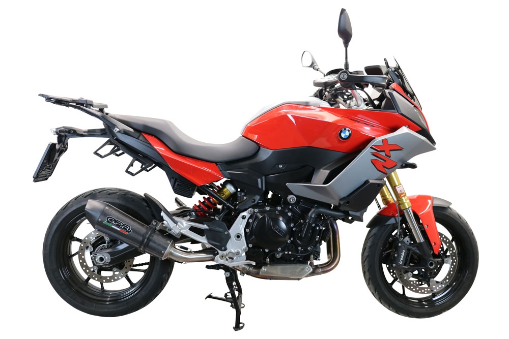 Exhaust compatible with Bmw F900XR F900R 2020-2025, GP Evo4 Poppy, Slip-on exhaust including removable db killer and link pipe 