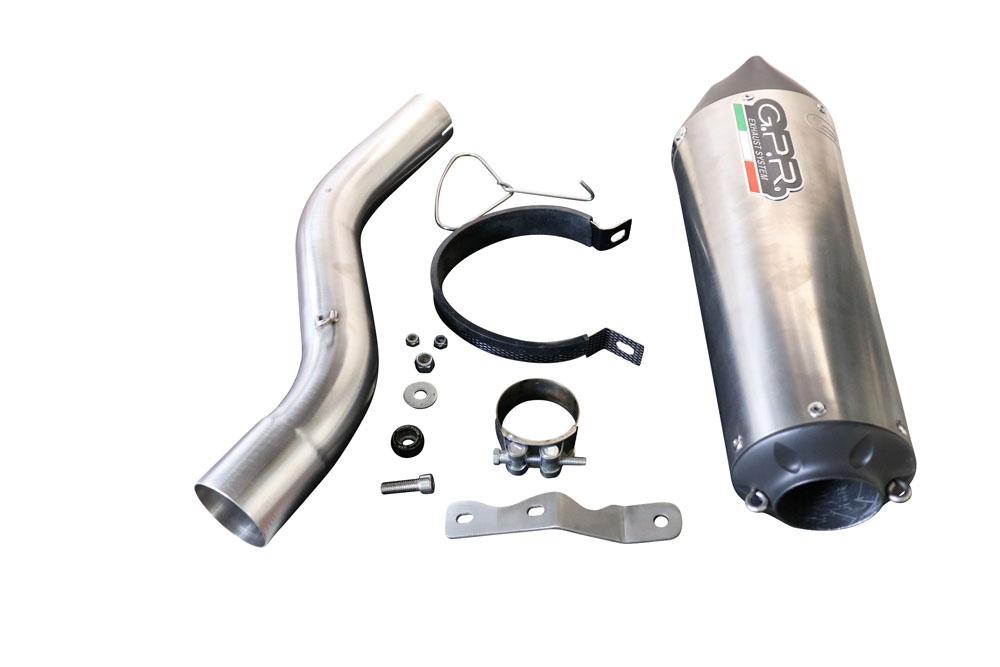 Exhaust compatible with Bmw F900XR F900R 2020-2025, GP Evo4 Titanium, Slip-on exhaust including removable db killer and link pipe 