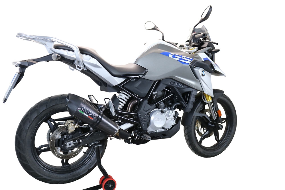 Exhaust compatible with Bmw G310GS 2017-2021, GP Evo4 Poppy, Full system exhaust, including removable db killer 