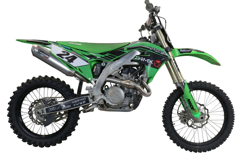 GPR exhaust compatible with  Kawasaki KX450X 2020-2020, Pentacross FULL Titanium, Full system exhaust, including removable db killer/spark arrestor 