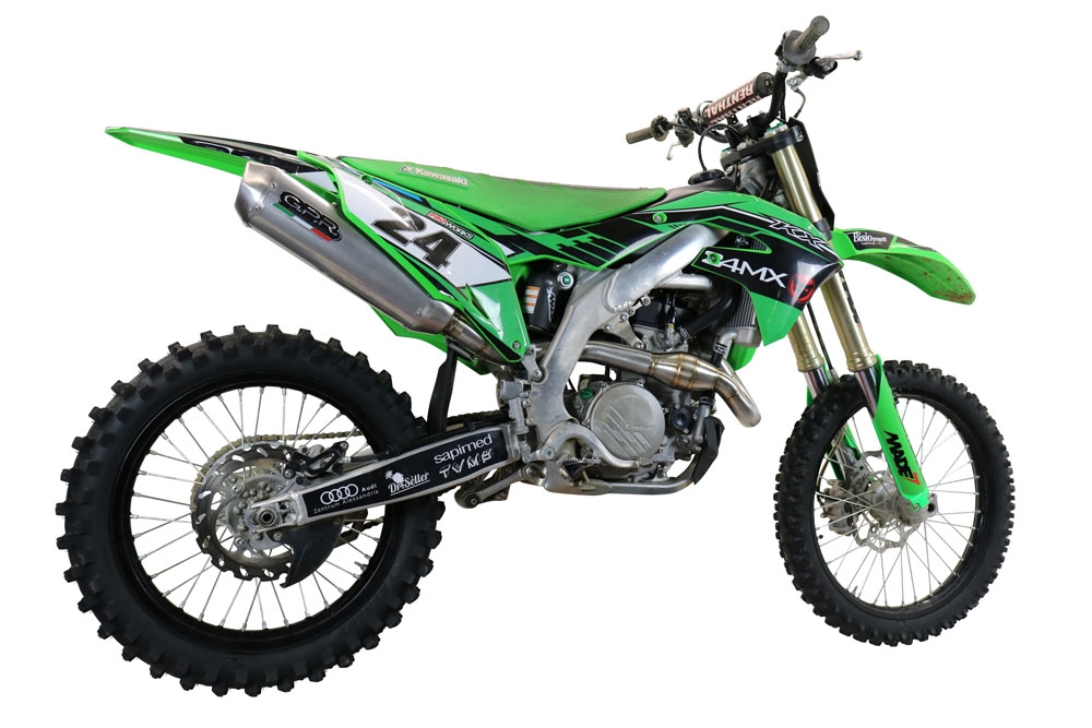 GPR exhaust compatible with  Kawasaki KX450X 2020-2020, Pentacross FULL Titanium, Full system exhaust, including removable db killer/spark arrestor 
