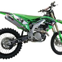 GPR exhaust compatible with  Kawasaki KX450X 2020-2020, Pentacross FULL Titanium, Full system exhaust, including removable db killer/spark arrestor 