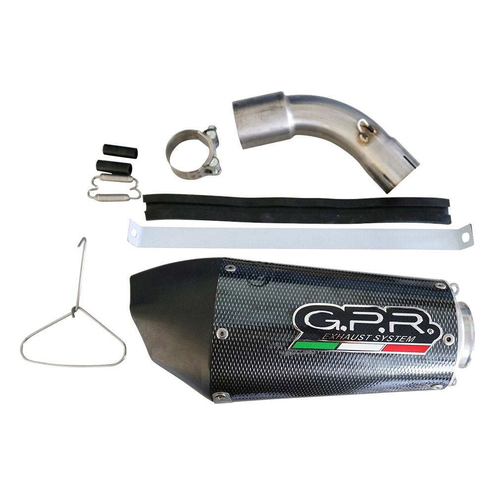 Exhaust compatible with Ktm 250 Adventure Sw 2020-2024, GP Evo4 Poppy, Slip-on exhaust including removable db killer and link pipe 