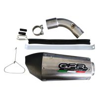 Exhaust compatible with Ktm 390 Adventure Sw 2021-2024, GP Evo4 Titanium, Slip-on exhaust including removable db killer and link pipe 