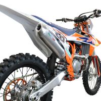 Exhaust compatible with Gas Gas MC 450F 2021-2023, Pentacross Inox, Full system exhaust, including removable db killer/spark arrestor 