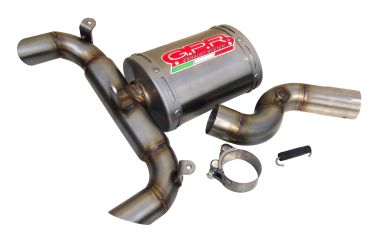 GPR escape compatible con  Suzuki GSR 400 2006-2011, Alluminio Ghost, Escape legal, homologado, silenciador con db killer desmontable y tubo de conexión específico 