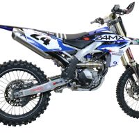 GPR exhaust compatible with Yamaha WR250F 2020-2024, Pentacross Inox, Full system exhaust, including removable db killer/spark arrestor 