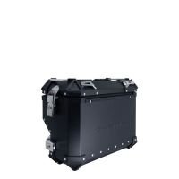 GPR TECH compatible with  Voge 900DSX 2024/2025 e5 GPR TECH Pair of side cases aluminum made with contoured right side, silver color with specific pannier black holder Capacity 38 LT. + 32 LT.