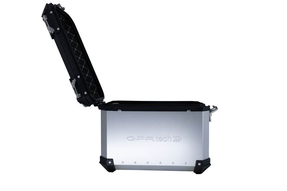 GPR TECH compatible with  Kawasaki Versys 650 2015/2016 e3 GPR TECH Pair of side cases aluminum made, silver color with specific pannier holder Capacity 38 LT. + 38 LT.