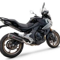 Exhaust compatible with Cf Moto 700 Mt 2023-2024, M3 Poppy , Slip-on exhaust including link pipe and removable db killer 